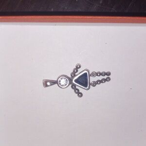 James Avery Sterling Silver With Sapphire Colored Stone Charm